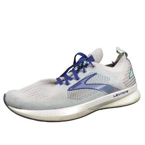 Brooks Levitate StealthFit 5 Women's‎ Size 9 White Blue Yucca Mesh Running Shoes